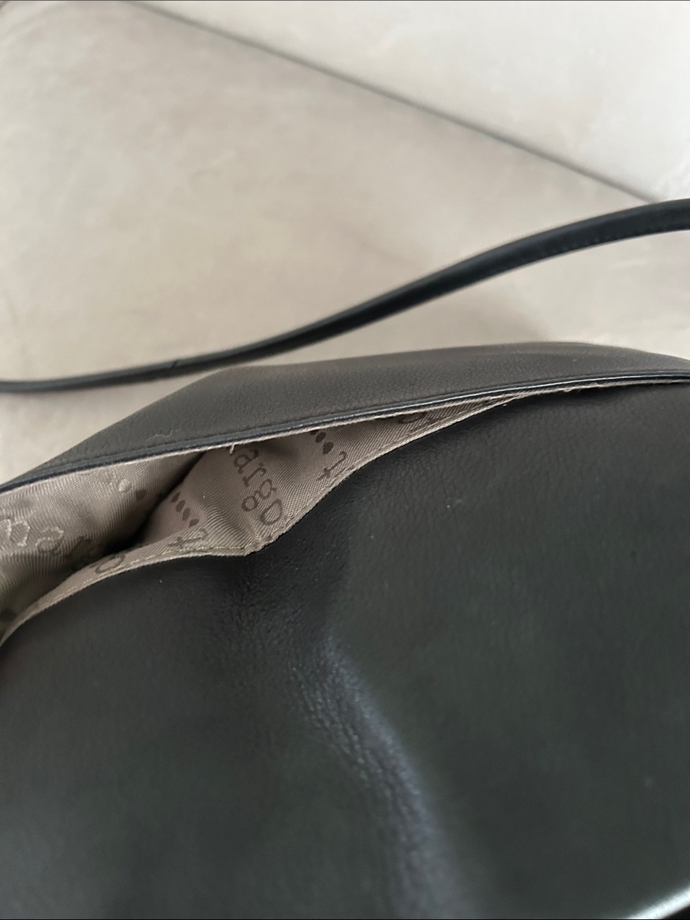 Margot New York Black Leather Crossbody Bag | Minimalist Everyday Chic - Picture 6 of 11